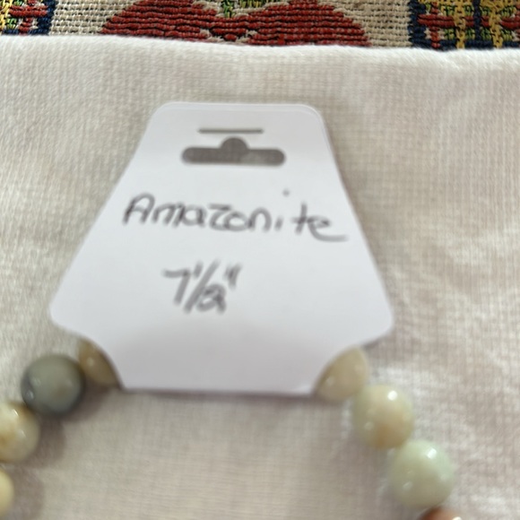 Hand Crafted Amazonite Stretch Bracelet - Picture 5 of 8